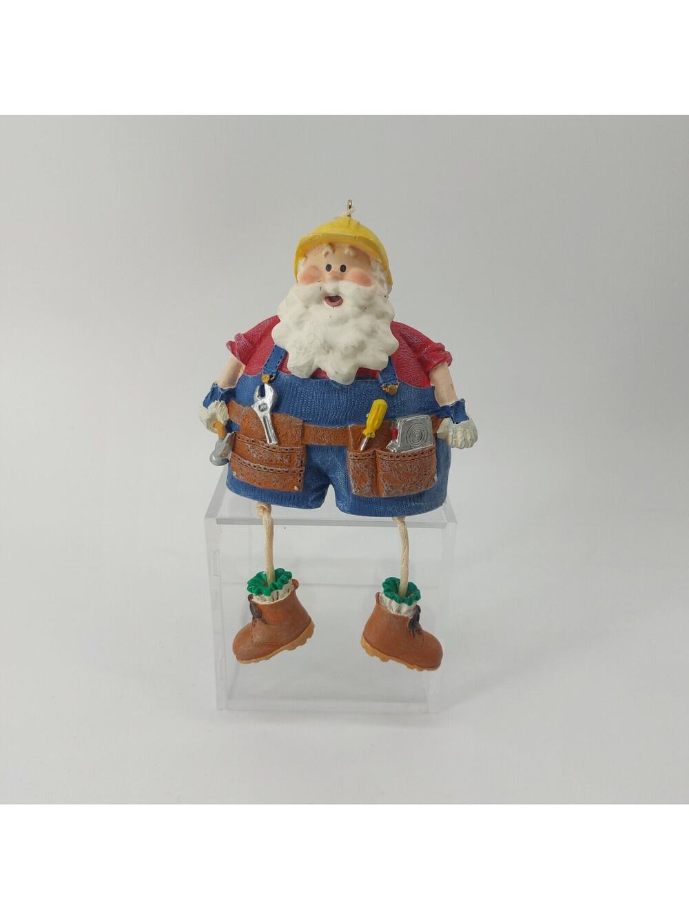 Plummer Santa Claus Christmas Ornament Dangling Legs Shelf Sitter Holiday